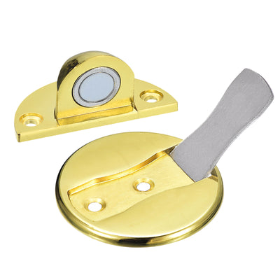 Harfington Uxcell Magnetic Door Stopper, 2pcs Magnets Door Stops Door Catch, Gold Tone