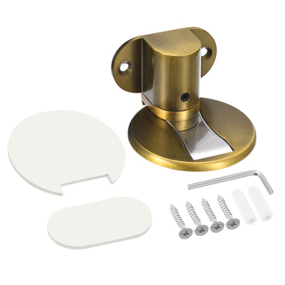 Harfington Uxcell Magnetic Door Stopper, Adjustable Door Stops Door Catch, Brass Tone