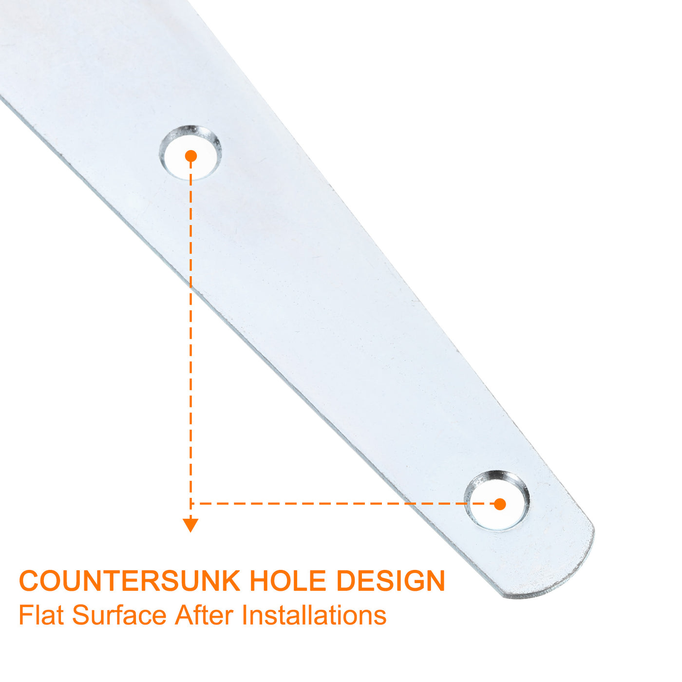 uxcell Uxcell 4Stk T-Riemen Türscharniere 4" Geschmiedet Tee Schuppen Tor Scharniere Eisen Hardware für Holz Scheune Zaun Yard Türscharniere (Weißes verzinkt)