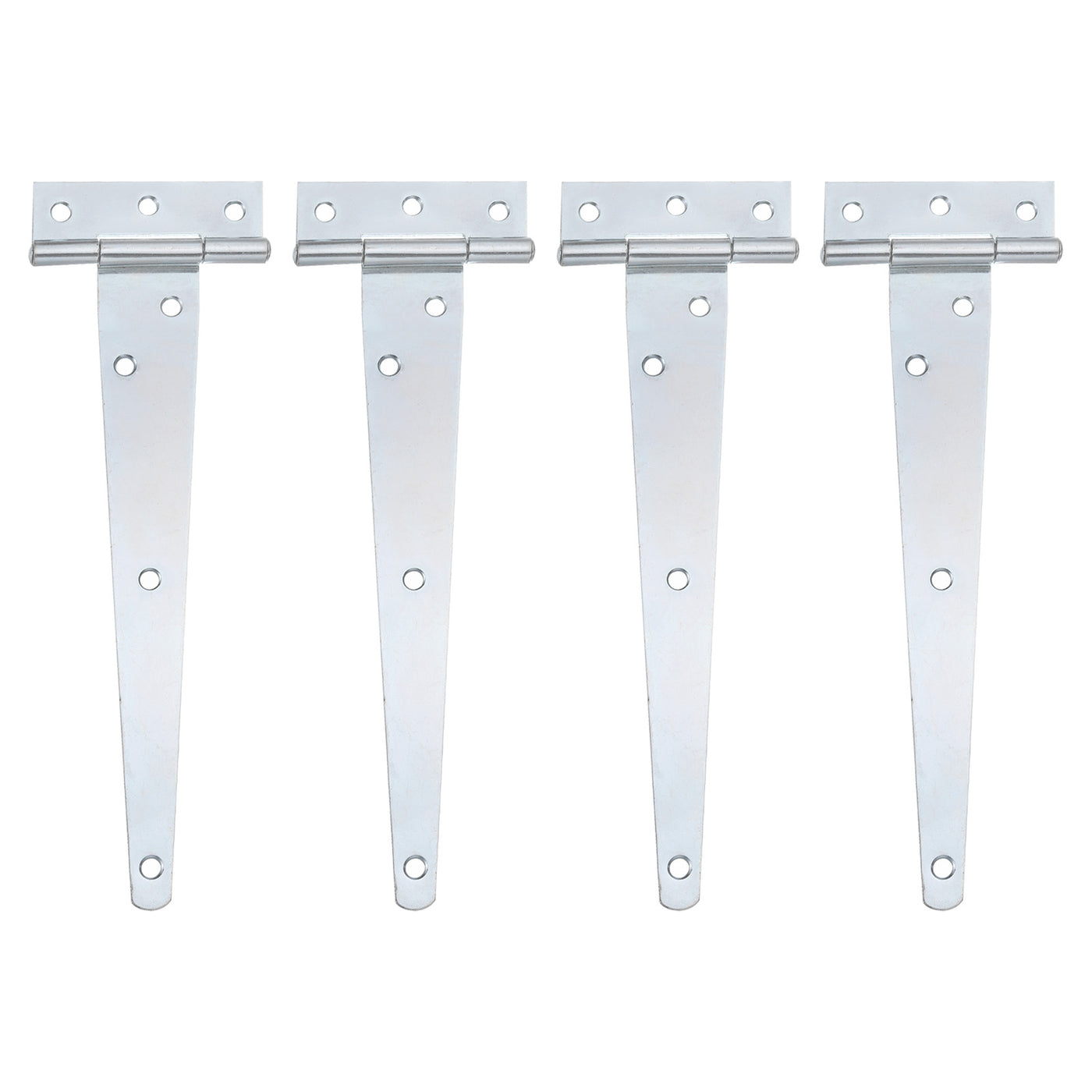 uxcell Uxcell 4Pcs T-Strap Door Hinges, 9" Wrought Tee Shed Gate Hinges Iron Hardware for Wooden Barn, Fence, Yard Door Hinges (White Zinc)