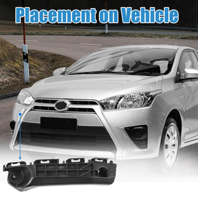 Harfington Uxcell Left Side Front Bumper Bracket No.5253652080 for Toyota Yaris 2012 2013 2014