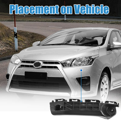 Harfington Uxcell Right Side Front Bumper Bracket No.5253552110 for Toyota Yaris 2012 2013 2014