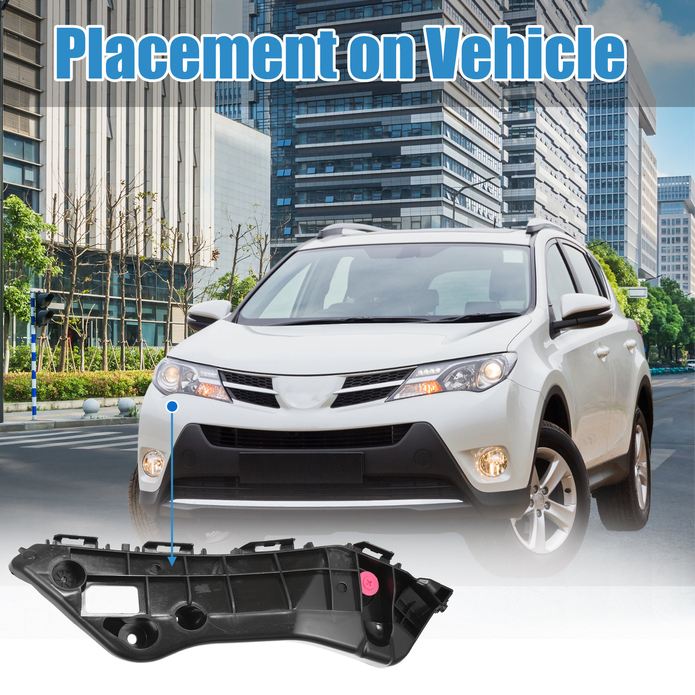 uxcell Uxcell Left Side Front Bumper Bracket No.5253542070 for Toyota RAV4 2013 2014 2015