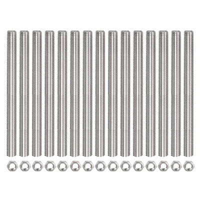 Harfington 24Pack M10 x 250mm Fully Threaded Rod W 24Pack Hex Nuts, 1.5mm Thread Pitch