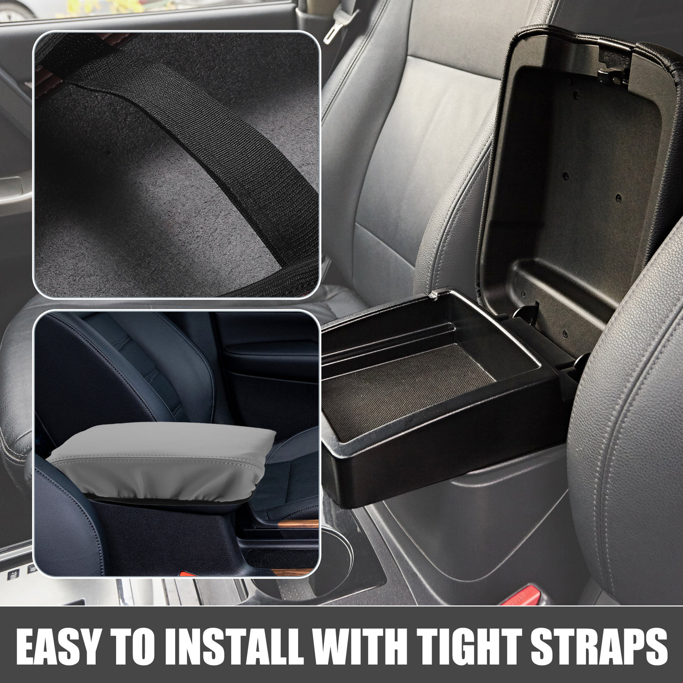 A ABSOPRO Car Center Console Seat Armrest Cover Interior Protective Lid Storage Covers Trim for Honda CR-V 2017-2022 Gray