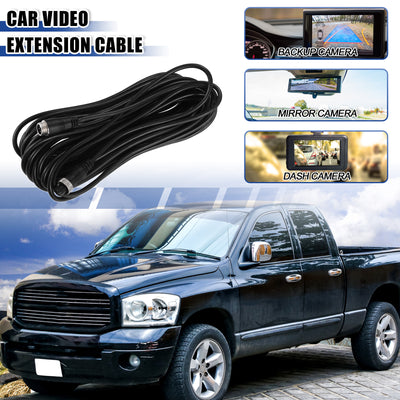 Harfington Uxcell 4 Pin 32.81ft Backup Camera Cable Aviation Extension Cable Car Video Extension Cable Universal for Dash Cam Rear View Backup Camera Truck Trailer