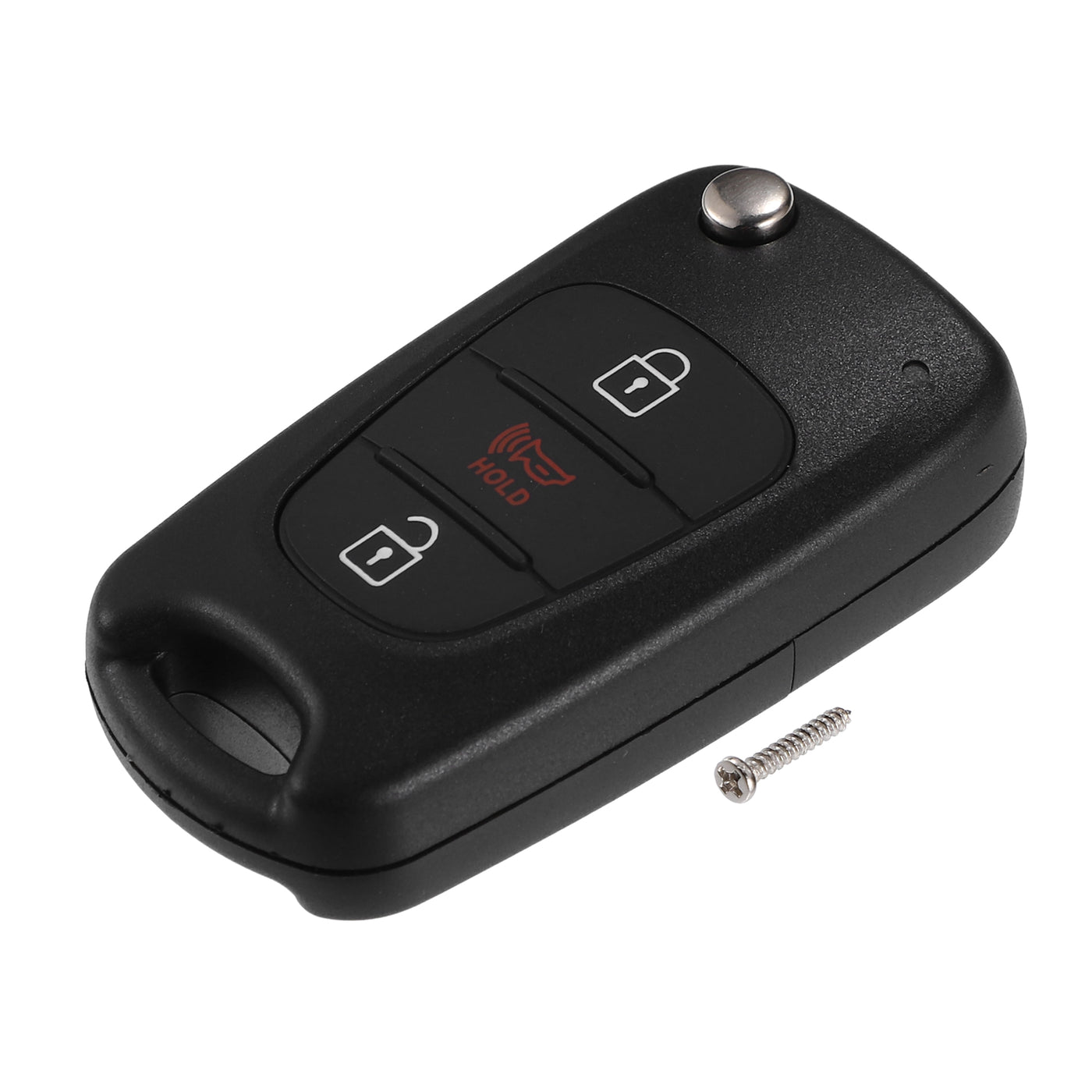 VekAuto 3 Button Keyless Entry Remote Key Shell Cover Compatible for Hyundai Sonata Elantra Sedan Veloster, Durable Black Key Shell with Blade No Chip