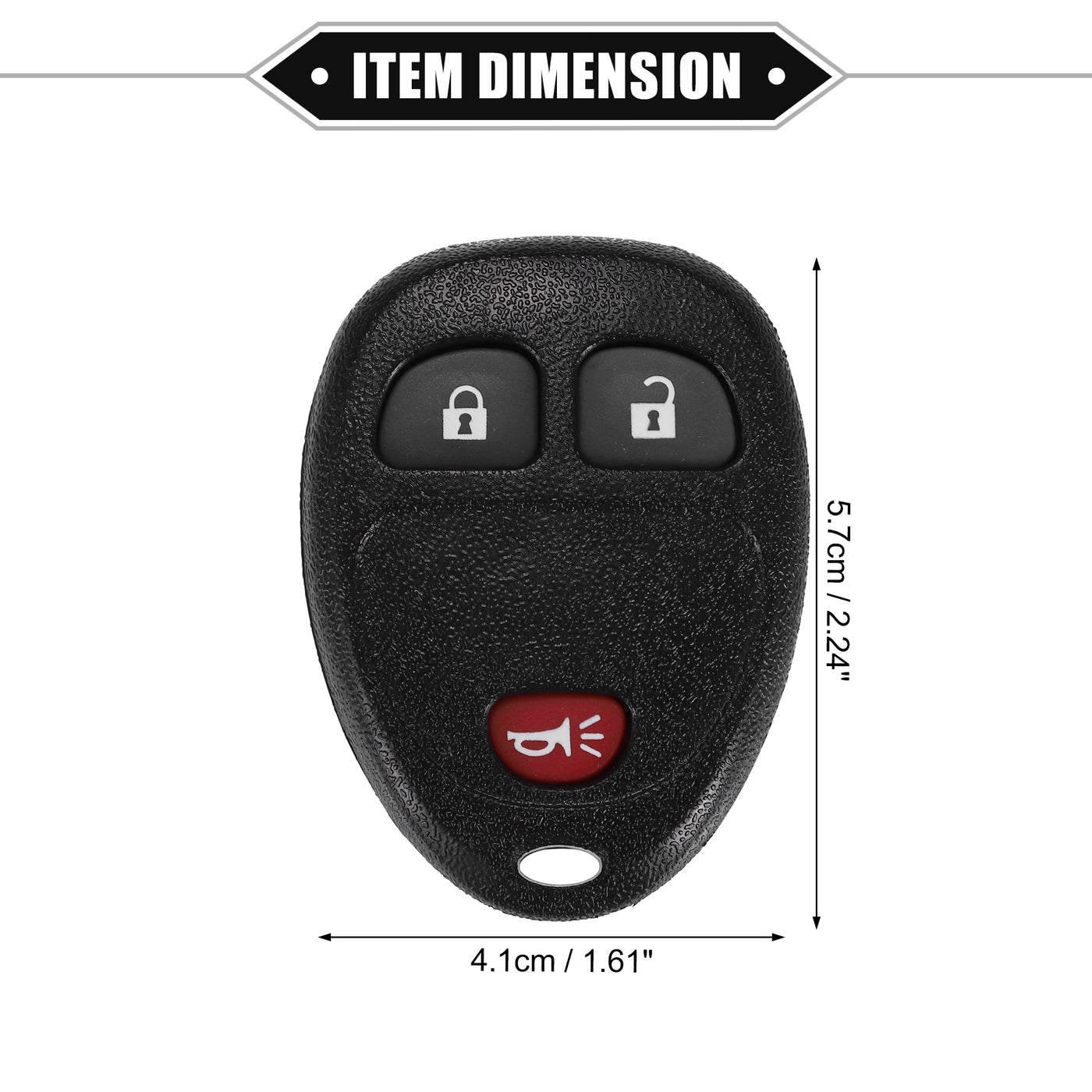 VekAuto 3 Button Keyless Entry Remote Key Shell Cover Compatible for Buick Enclave 2008-2016, Durable Black Key Shell with Blade No Chip