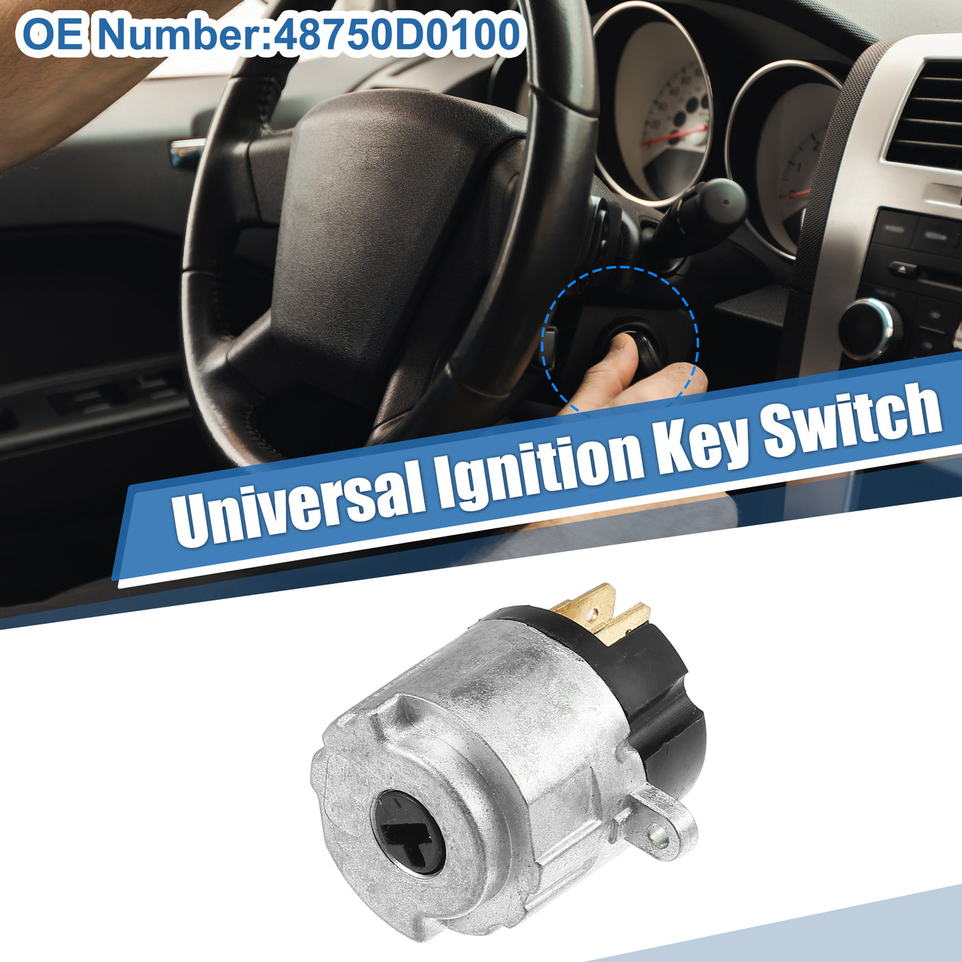 uxcell Uxcell Ignition Switch Repalcement for Nissan Serena 1991 06-1996 09 No.48750D0100