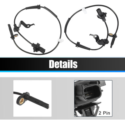 Harfington Uxcell 4pcs Front Rear Left & Right Side ABS Wheel Speed Sensor No.57455-T2F-A01/57455T2FA01/57455-T2J-H01/57455T2JH01/57450T2FA01 for Acura TLX 2015-2020