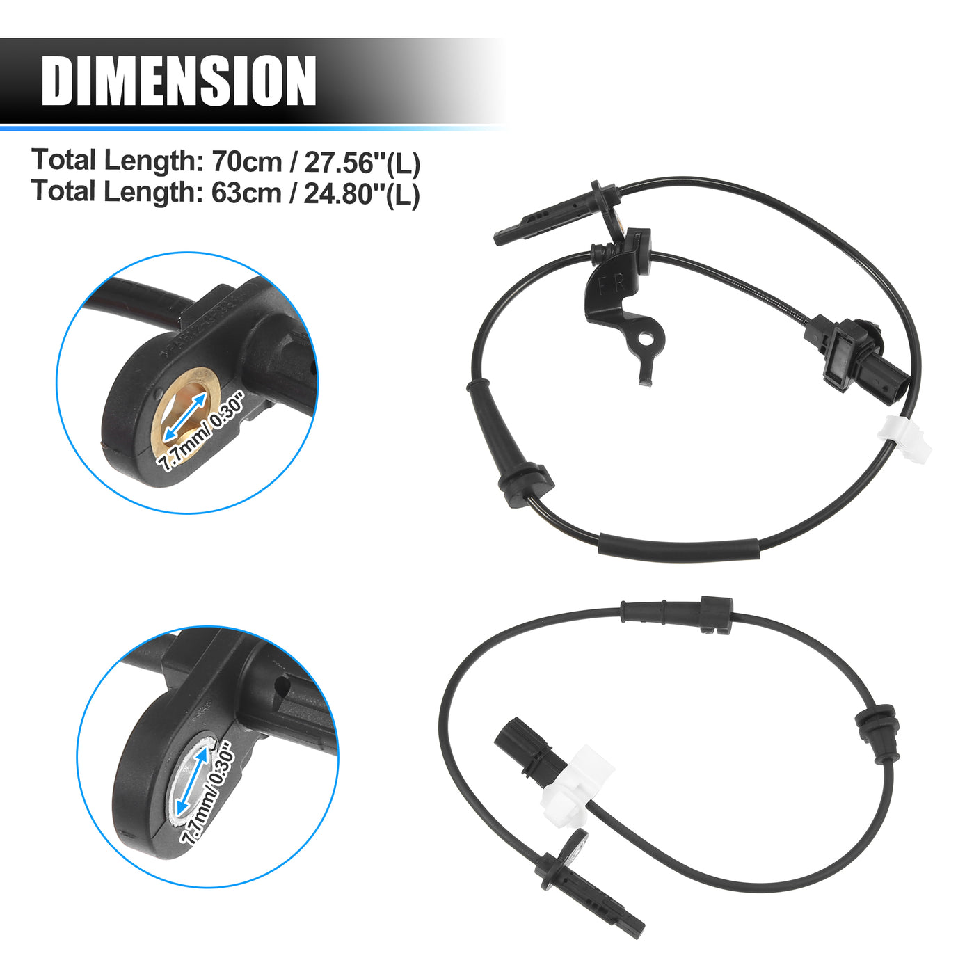 uxcell Uxcell 4pcs Front Rear Left & Right Side ABS Wheel Speed Sensor No.57455-T2F-A01/57455T2FA01/57455-T2J-H01/57455T2JH01/57450T2FA01 for Acura TLX 2015-2020