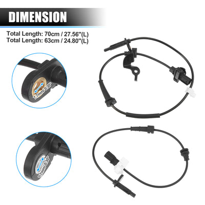 Harfington Uxcell 4pcs Front Rear Left & Right Side ABS Wheel Speed Sensor No.57455-T2F-A01/57455T2FA01/57455-T2J-H01/57455T2JH01/57450T2FA01 for Acura TLX 2015-2020