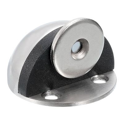 Harfington Uxcell Magnetic Door Stopper Catch, Stainless Steel Floor Door Stops, Silver Tone