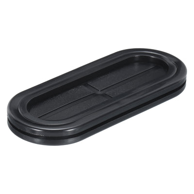 Harfington Rubber Grommet Mount Size 110 x 40 mm Oval Double-Sided for Wire Protection 5pcs