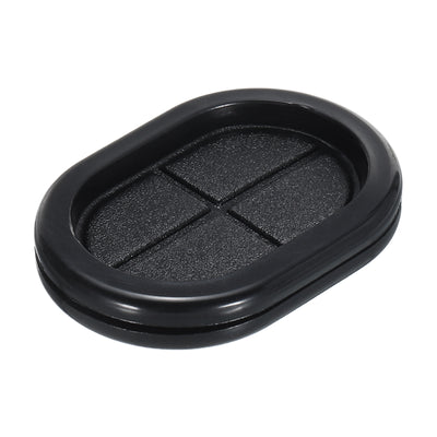 Harfington Rubber Grommet Mount Size 40 x 25 mm Oval Double-Sided for Wire Seal Protection 4pcs