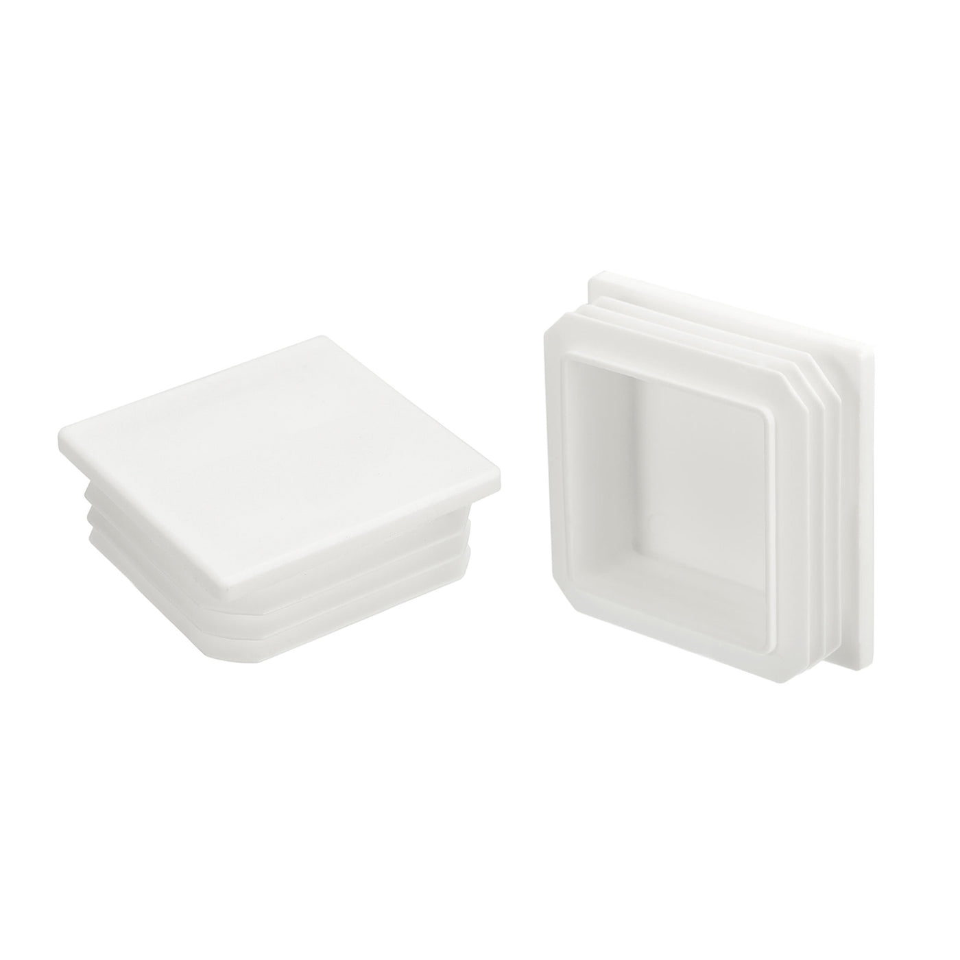 uxcell Uxcell 8Pcs 32x32mm(1.25inch) Plastic Tubing Plug Square Post End Caps White