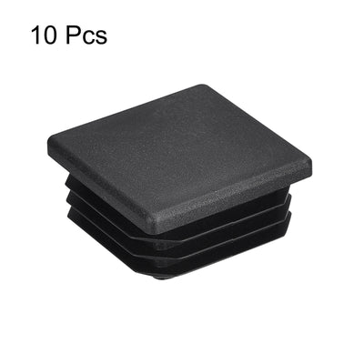 Harfington Uxcell 10Pcs 32x32mm(1.25inch) Plastic Tubing Plug Square Post End Caps Black