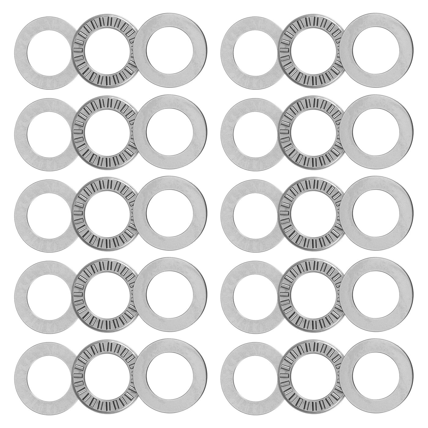 uxcell Uxcell NTA1220 Axial Nadelrollenlager mit Unterlegscheiben 3/4" Bohrung 1-1/4" AD 5/64" Dicke 10Stk