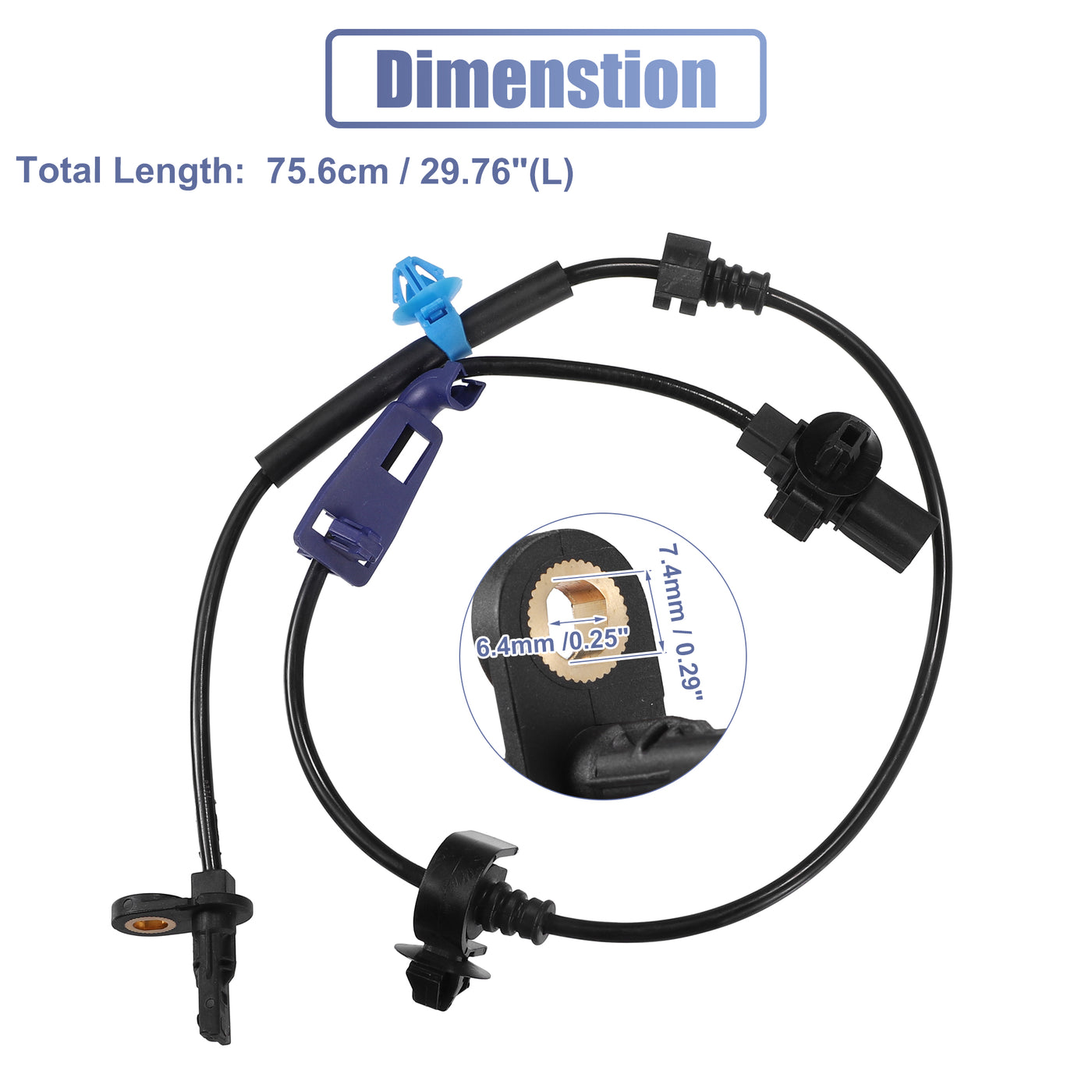 uxcell Uxcell 2 Pcs Front Left Right ABS Sensor Wheel Speed Sensor No.57450-T1E-G01/57455-T1E-G01 for Honda CR-V 2014-2016