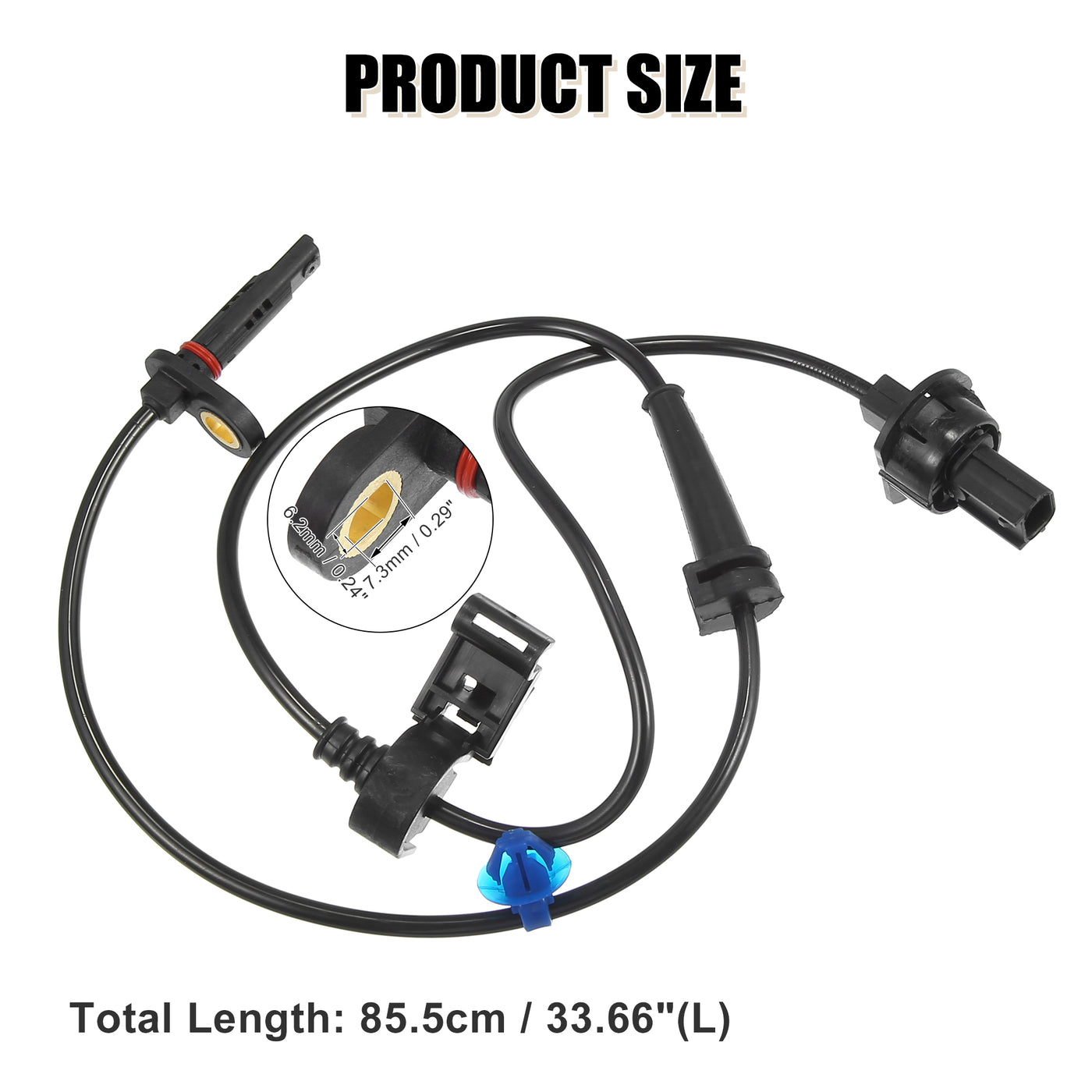 uxcell Uxcell Front Left ABS Sensor Wheel Speed Sensor for Honda Odyssey 2011-2017 V6 3.5L No.57455TK8A01 1pcs