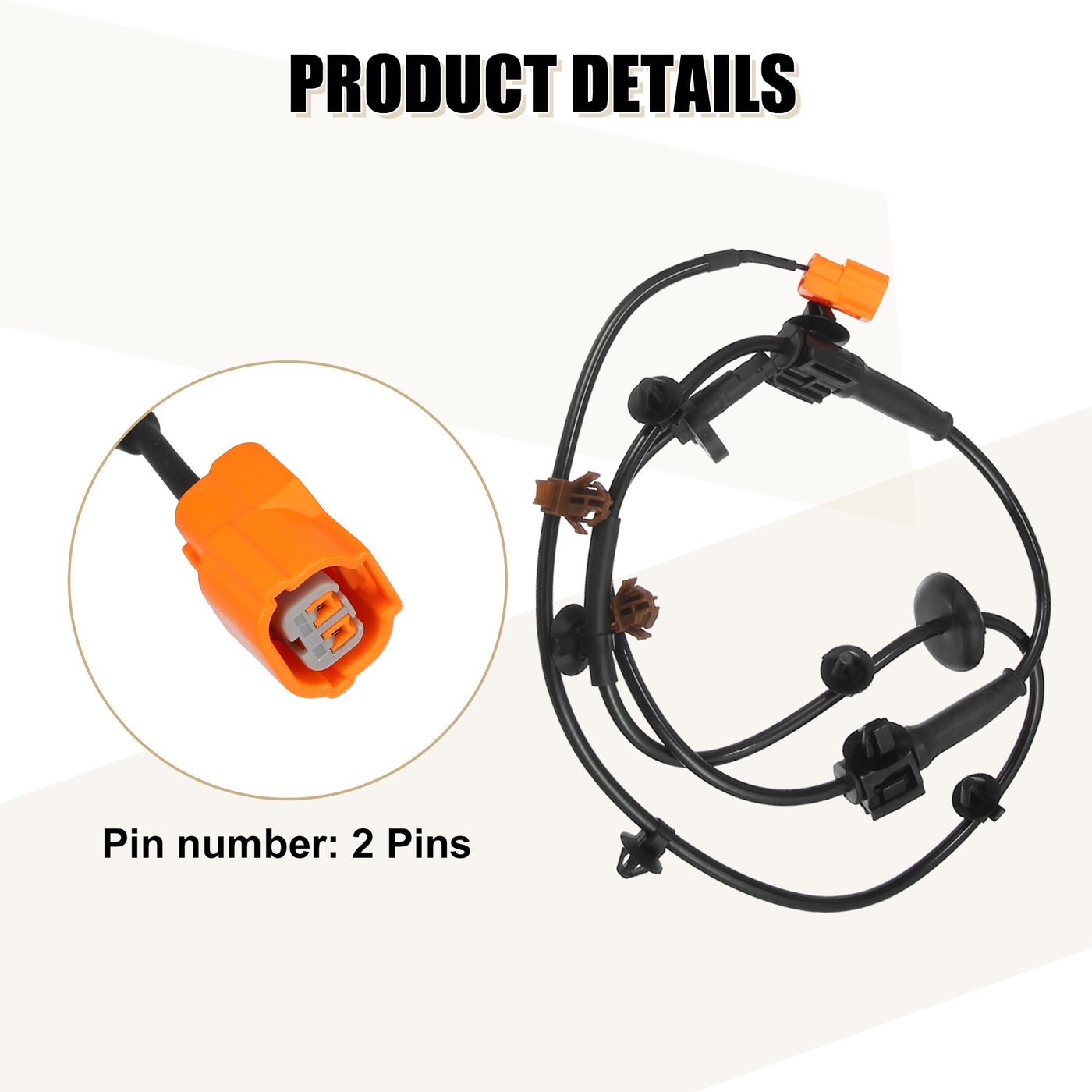 uxcell Uxcell 2pcs Front Left Right ABS Sensor Wheel Speed Sensor No.57450SLNA01/57455SLNA01 for Honda Fit 2007-2008 L4 1.5L