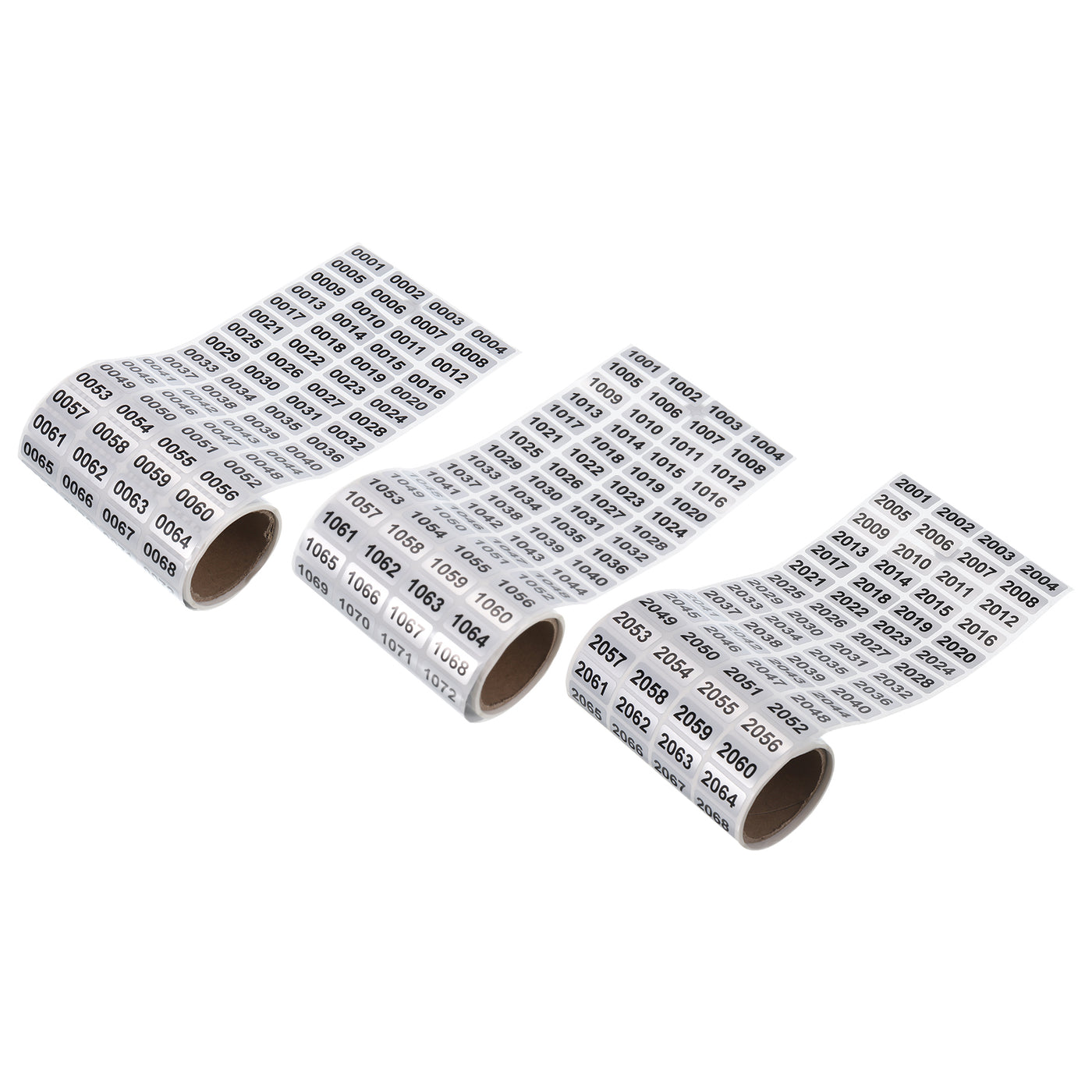 Harfington Consecutive Number Stickers, 1 to 1000, 1001 to 2000, 2001 to 3000 Inventory Label Numbers for Office Warehouse Numbering, Total 3000pcs