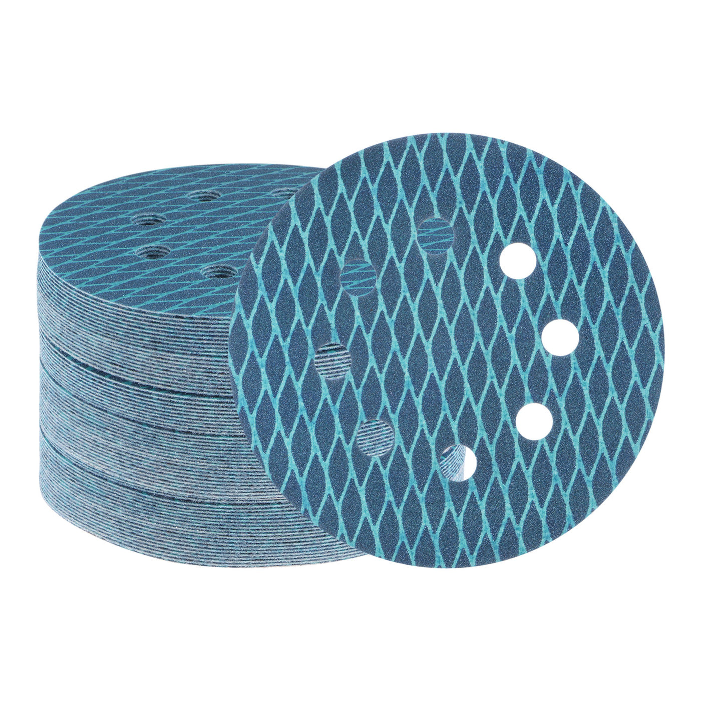 Harfington 70pcs Diamond Shape Sanding Discs 5" 150 Grit Hook & Loop Rhomb Sandpaper 8 Hole