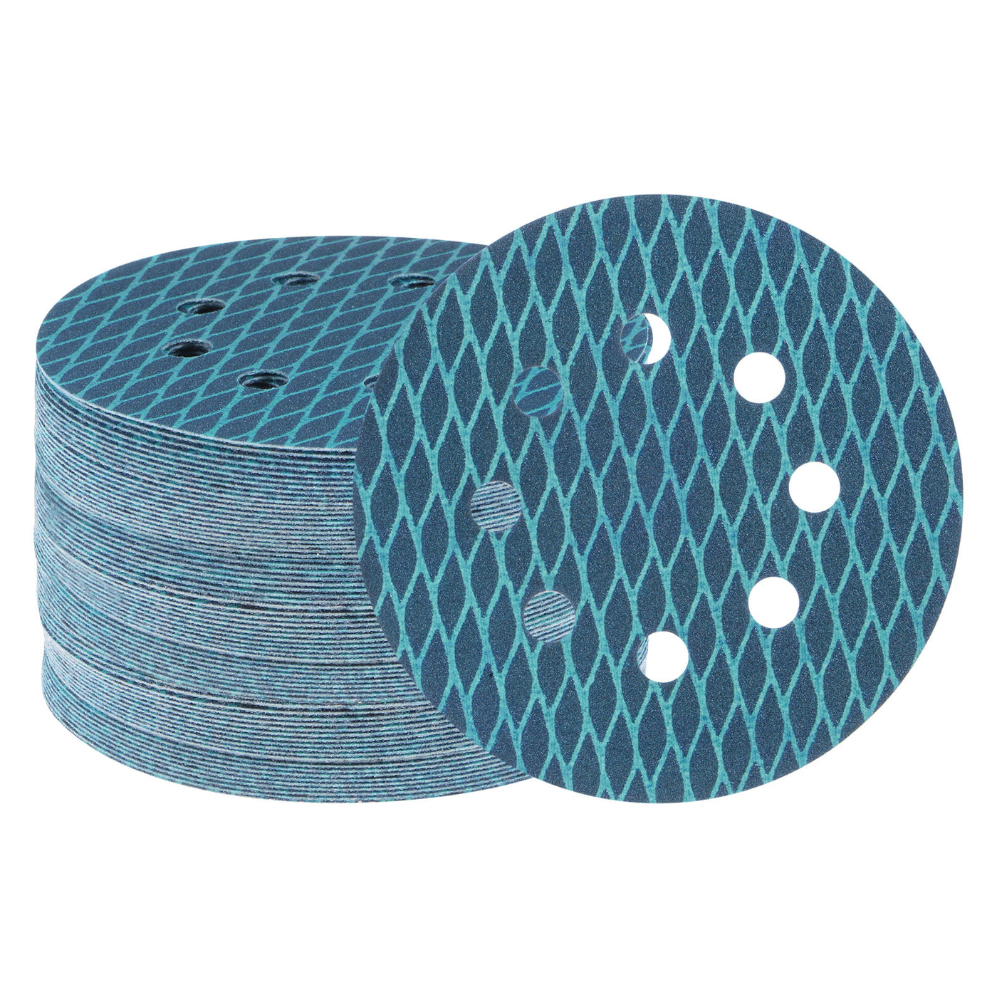 Harfington 70pcs Diamond Shape Sanding Discs 5" 180 Grit Hook & Loop Rhomb Sandpaper 8 Hole