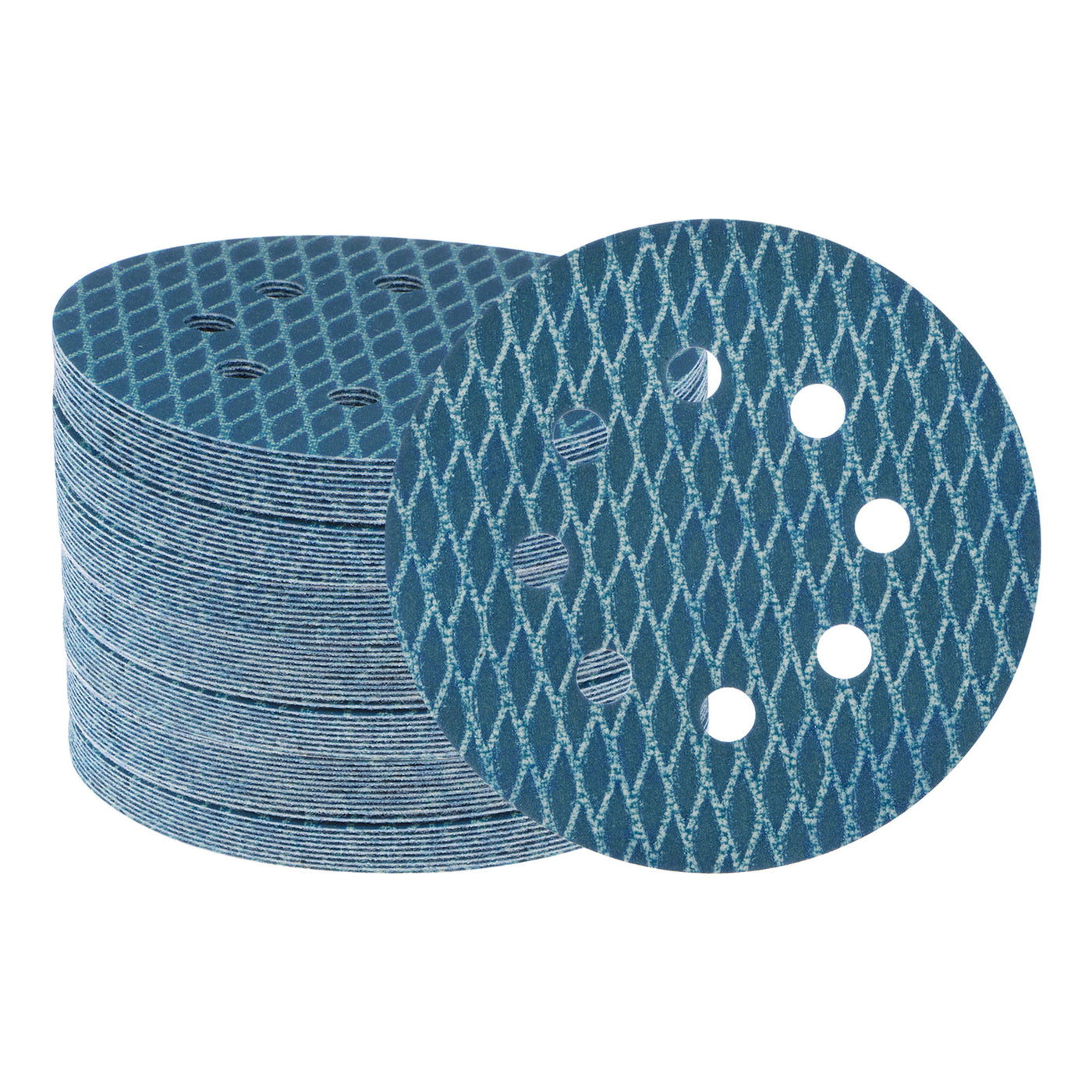 Harfington 70pcs Diamond Shape Sanding Discs 5" 320 Grit Hook & Loop Rhomb Sandpaper 8 Hole