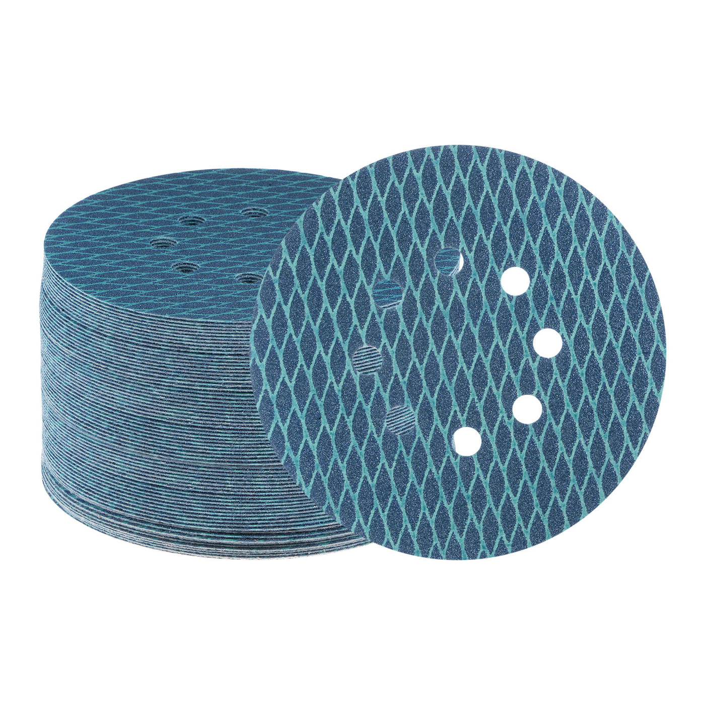 Harfington 70pcs Diamond Shape Sanding Discs 6" 120 Grit Hook & Loop Rhomb Sandpaper 8 Hole