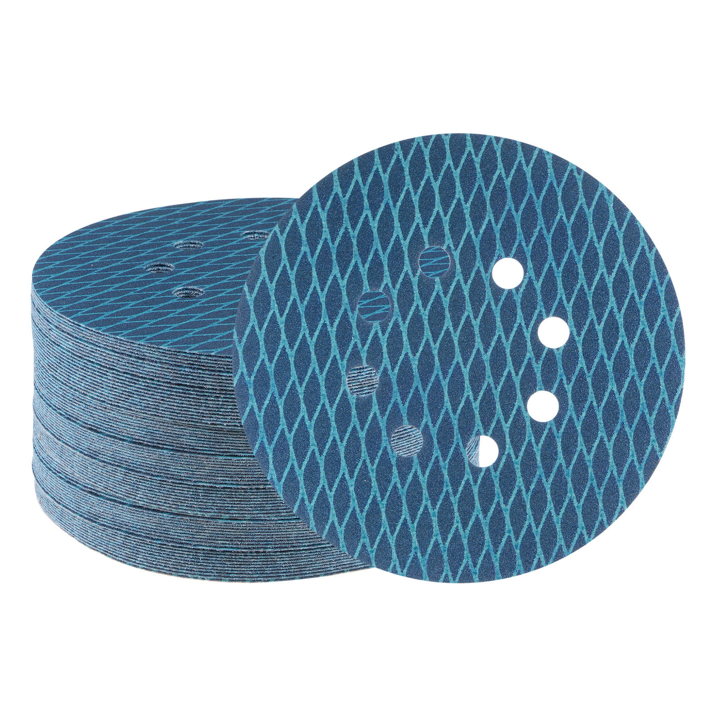 Harfington 70pcs Diamond Shape Sanding Discs 6" 180 Grit Hook & Loop Rhomb Sandpaper 8 Hole