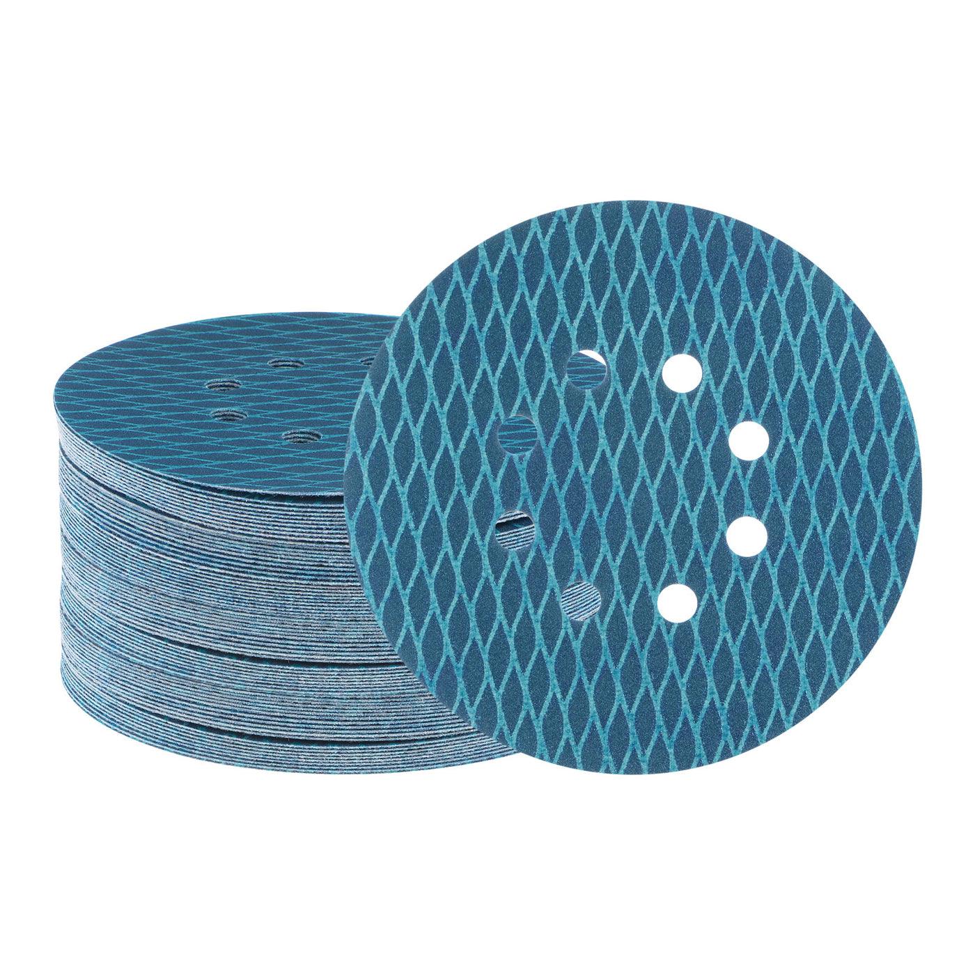 Harfington 70pcs Diamond Shape Sanding Discs 6" 240 Grit Hook & Loop Rhomb Sandpaper 8 Hole