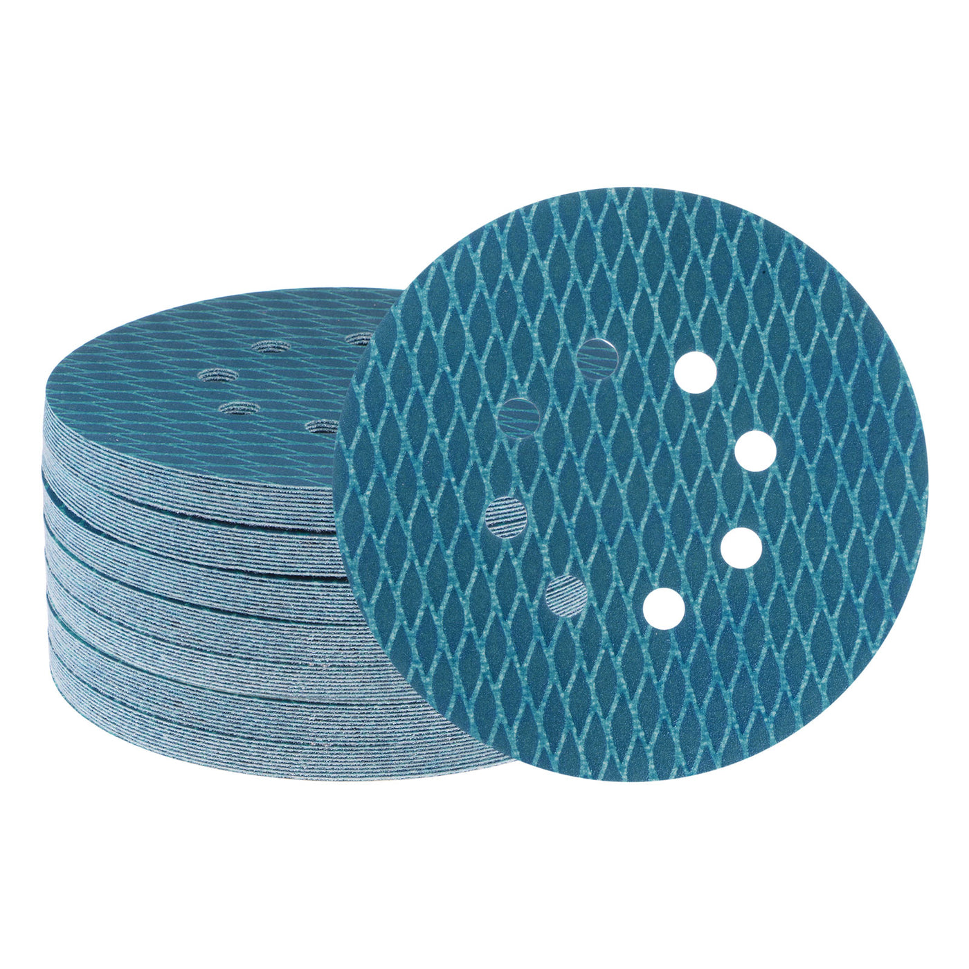 Harfington 70pcs Diamond Shape Sanding Discs 6" 400 Grit Hook & Loop Rhomb Sandpaper 8 Hole