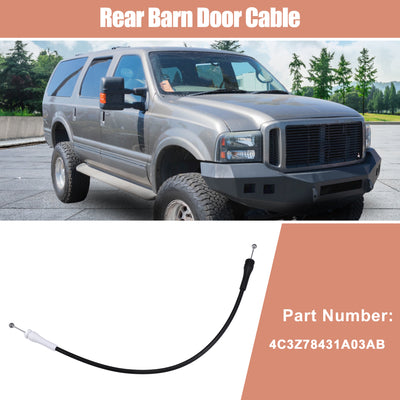 Harfington Uxcell Car Rear Left Barn Door Lock Cable for Ford Excursion 2001-2005 Rear Driver Side Cargo Door lock Cable Rear Barn Door Lock Control Release Cable for Barn Door Latch Handle