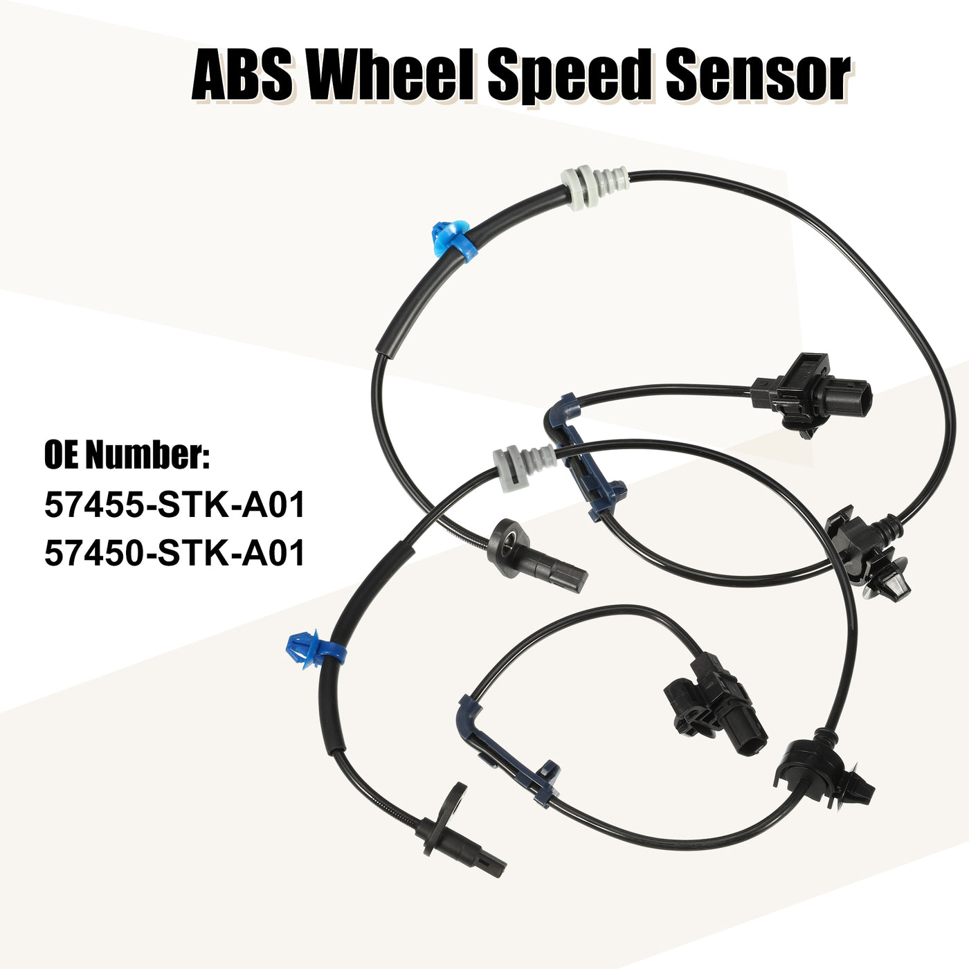 uxcell Uxcell Front Left & Right Side ABS Wheel Speed Sensor No.57455-STK-A01/57450-STK-A01 for Honda RDX 2007-2012