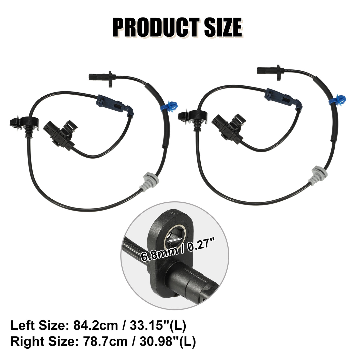 uxcell Uxcell Front Left & Right Side ABS Wheel Speed Sensor No.57455-STK-A01/57450-STK-A01 for Honda RDX 2007-2012