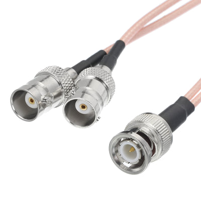 Harfington RG316 Coaxial Cables BNC Splitter Cable BNC Male to Dual BNC Female Low Loss Coaxial Cable