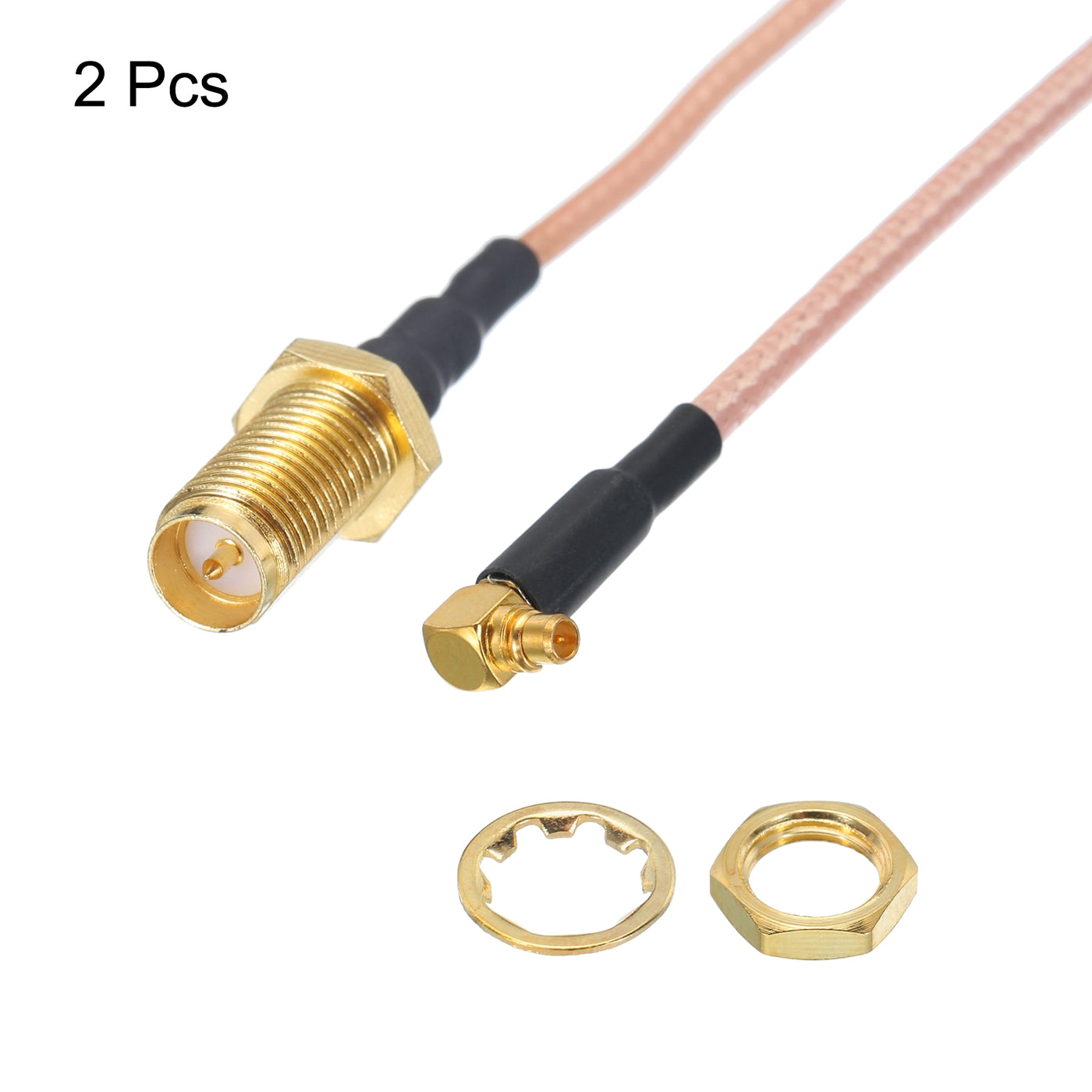 Harfington RG316 Coaxial Cables RP-SMA Female to MMCX Male Right Angle Low Loss Coaxial Cable