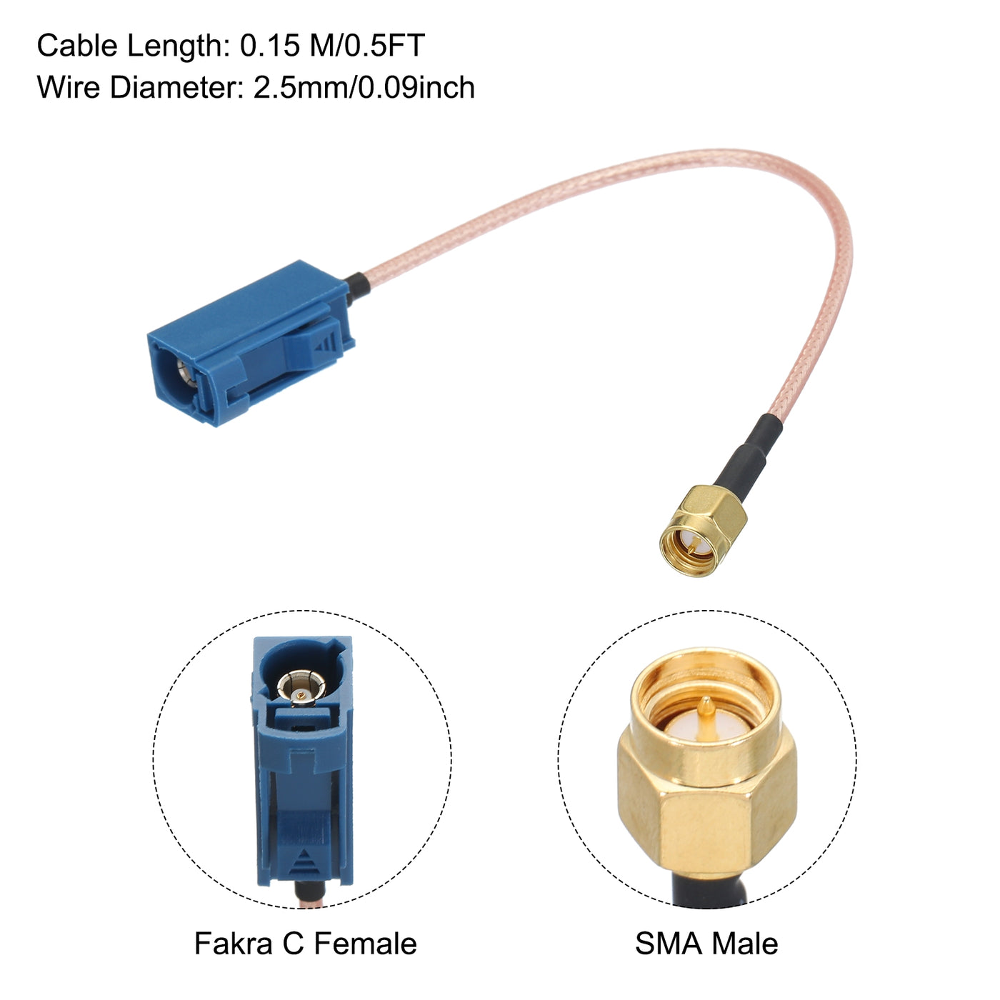 Harfington RG316 Coaxial Cables SMA Male to C Female Low Loss Coaxial Cable