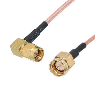 Harfington RG316 Coaxial Cables SMA Male to SMA Male Right Angle Low Loss Coaxial Cable