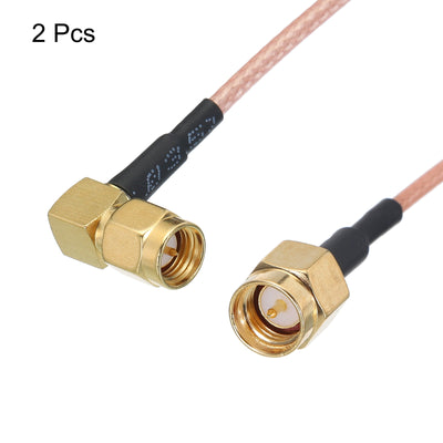 Harfington RG316 Coaxial Cables SMA Male to SMA Male Right Angle Low Loss Coaxial Cable