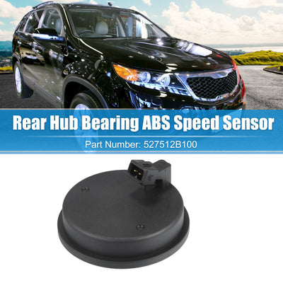 Harfington Uxcell Rear Hub Bearing ABS Speed Sensor for Kia Sorento 2010-2015 No.527512B100 Plastic Metal Black