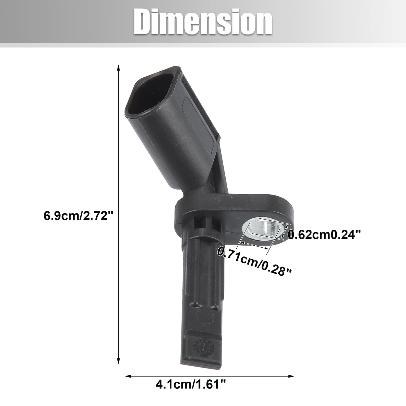 uxcell Uxcell Transmission Speed Sensor for Volkswagen Phaeton 2004-2006 No.4E0927803F 2 Pins Plastic Metal Black