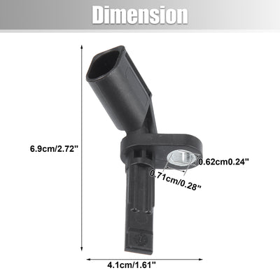 Harfington Uxcell Transmission Speed Sensor for Volkswagen Phaeton 2004-2006 No.4E0927803F 2 Pins Plastic Metal Black