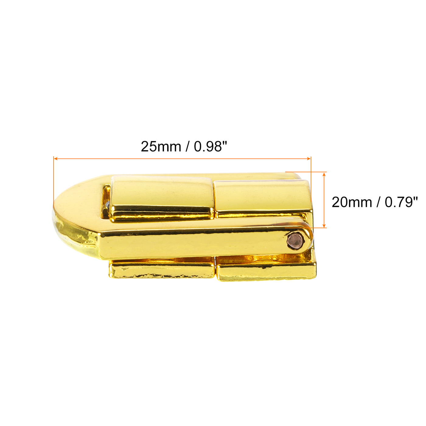 uxcell Uxcell 4Pcs 0.98" x 0.79" Zinc Alloy Toggle Catch Lock for Box Wooden Case, Gold