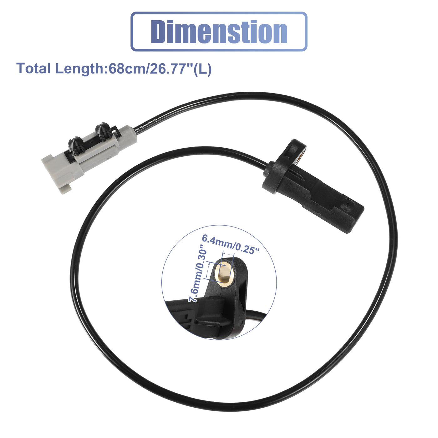 uxcell Uxcell Rear Left Right ABS Sensor Wheel Speed Sensor No.56044146AB for Jeep Grand Cherokee 2005-2010