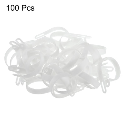 Harfington R-Type Cable Clamps, 50mm 1.96 Inch Cable Organizer Cord Clips White, 100pcs