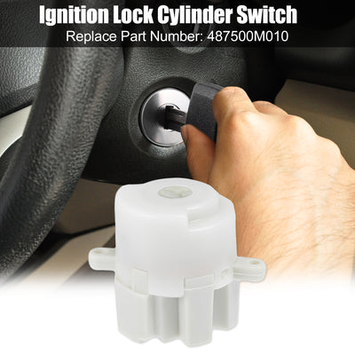 Harfington Uxcell Car Ignition Lock Switch for Nissan Pathfinder 1996-2012 No.487500M010 Plastic