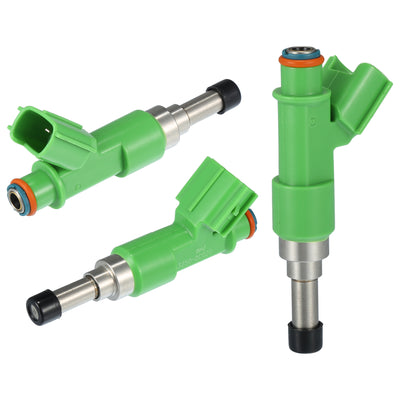 Harfington Uxcell 1pcs Car Fuel Injector Replacement for Toyota Hilux Vigo 2TRFE Metal Plastic Green