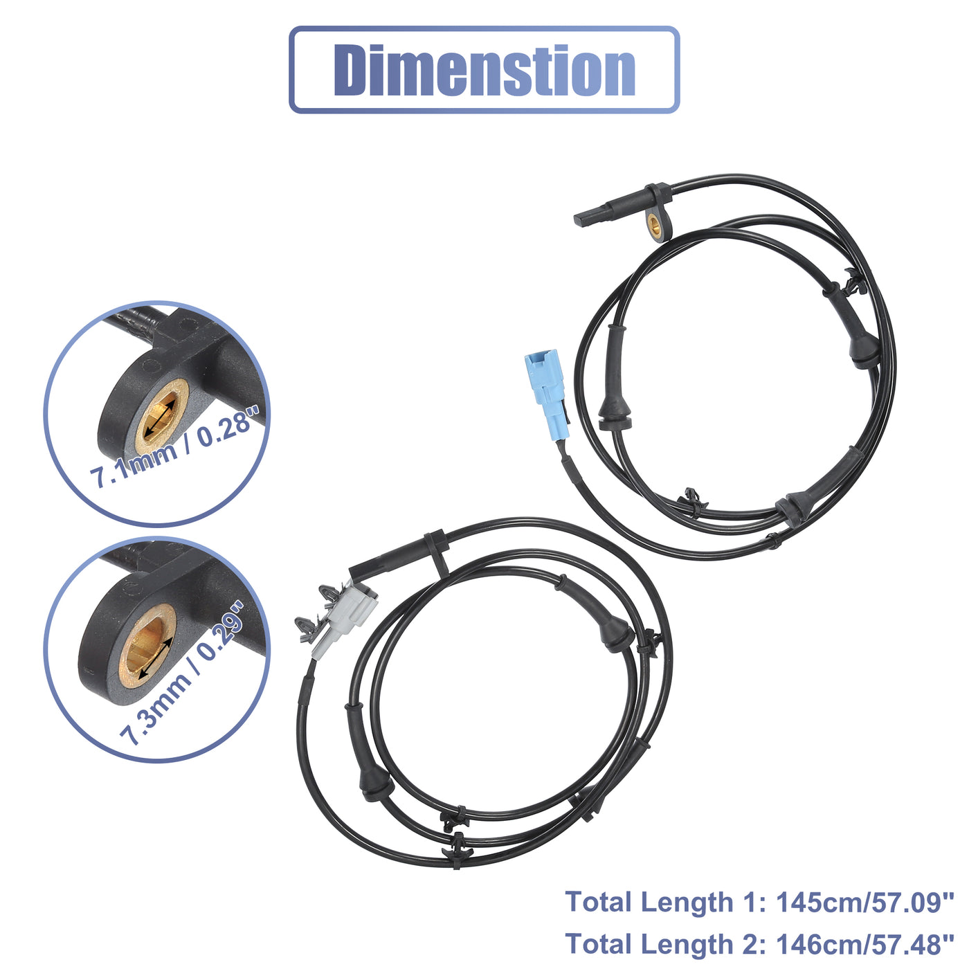 uxcell Uxcell Rear Left Right Car ABS Sensor Wheel Speed Sensor No.47900CA000 Fit for Nissan Murano 3.5L 2005-2007